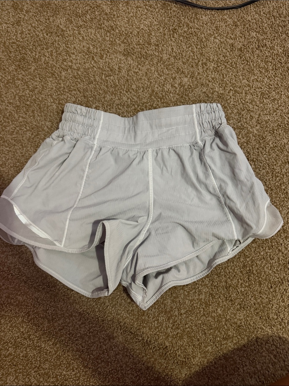 Light Gray Women's Athletic Shorts - Unbranded